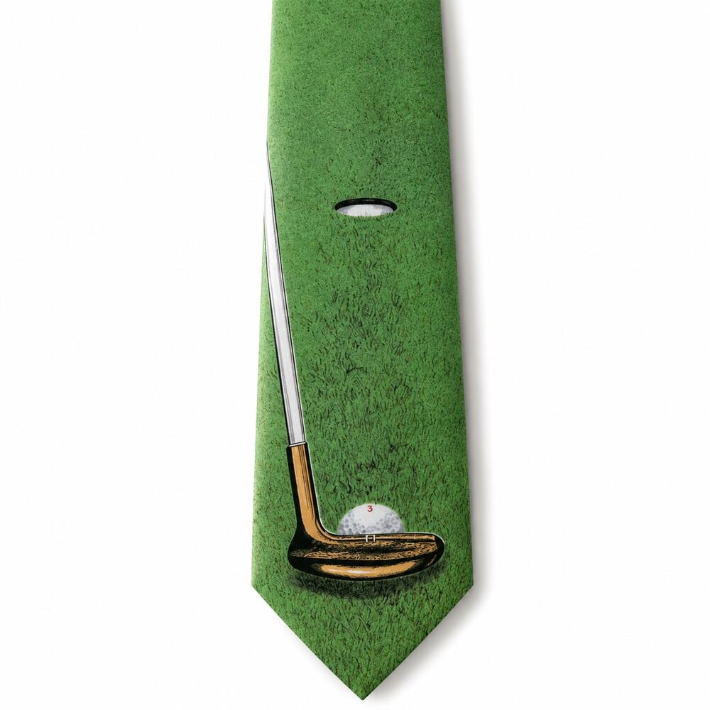 3/$20 Vintage Ralph Marlin Knotsense Golf Putting Tie